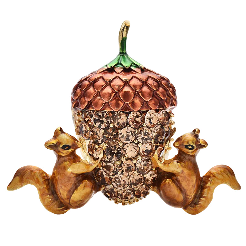 3-Piece Woodland Brooch Set – Fox, Mushroom & Squirrel