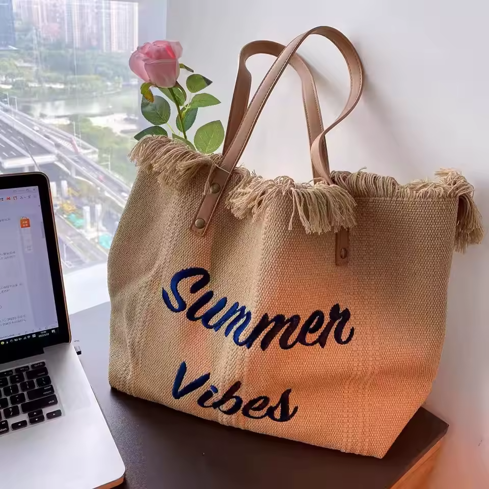 Canvas Women Large Tote Beach, Shopping, Underarm Female Casual Shoulder Bags