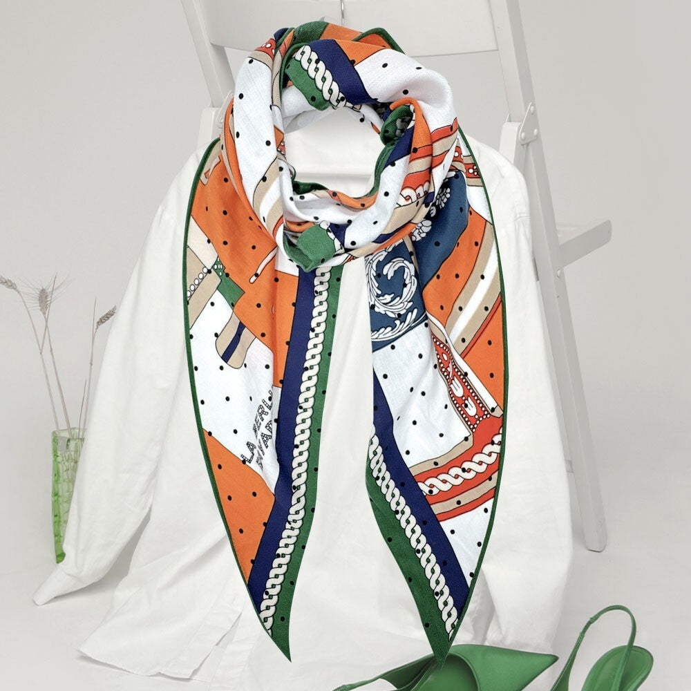 Vibrant Floral Animal Print Triangle Scarf Lightweight Boho Neck Wrap Shawl