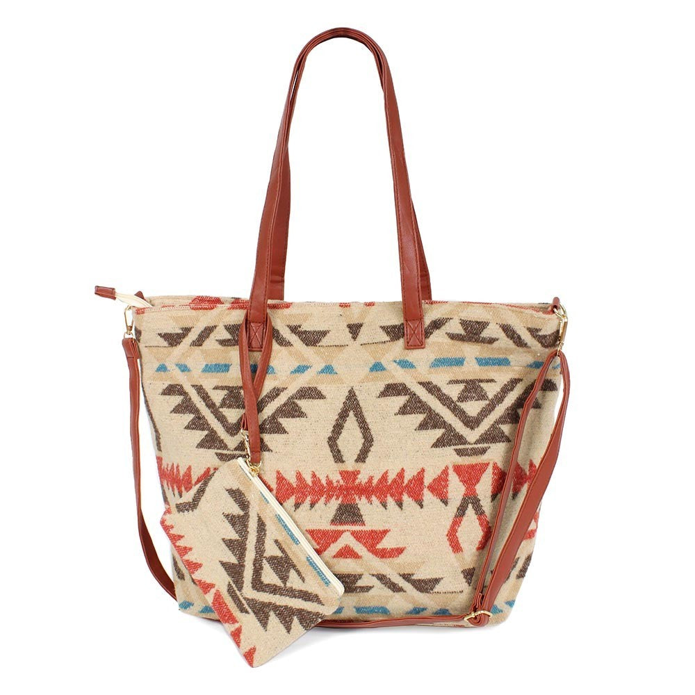 Western Weekend Tote Bag Women’s Large Travel Shoulder Bag Southwest Aztec Style