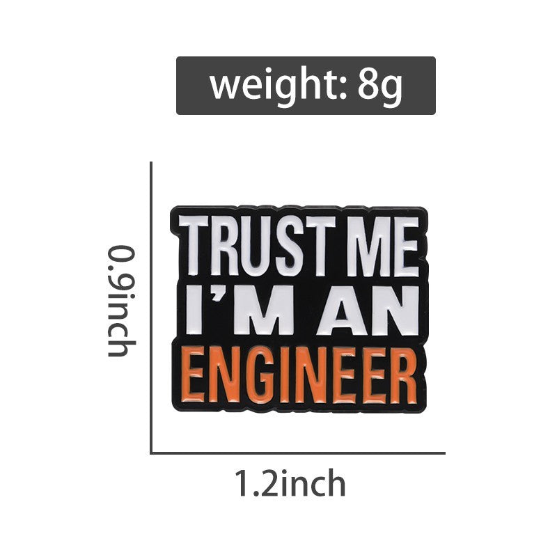 2pcs Funny Engineer & Older Than The Internet Enamel Pin Set Sarcastic Gift