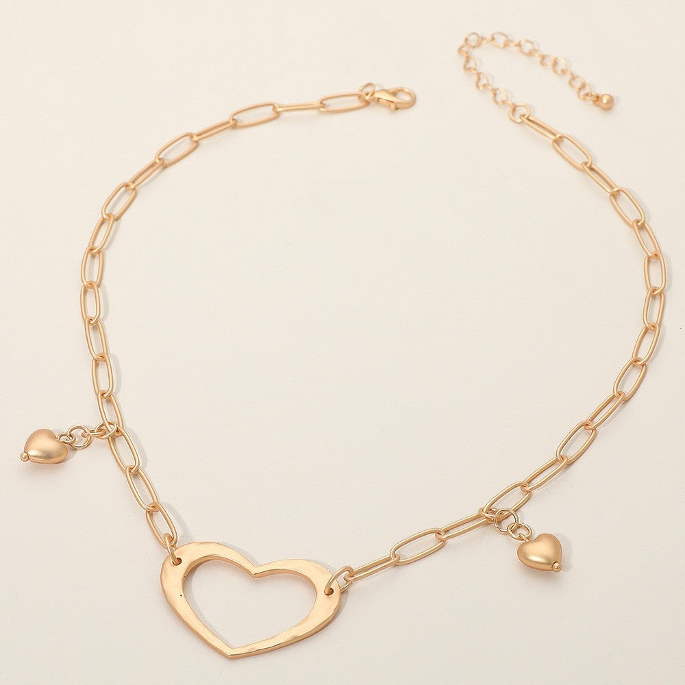 Open Heart Pendant Necklace $18$ In Modern Linked Chain Adjustable Women Gift
