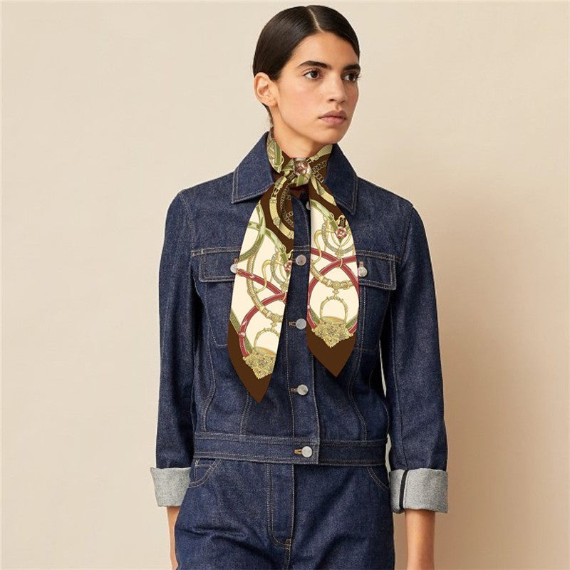 Elegant Large Square Silk Scarf 35 X 35 Inches Women's Designer Scarves