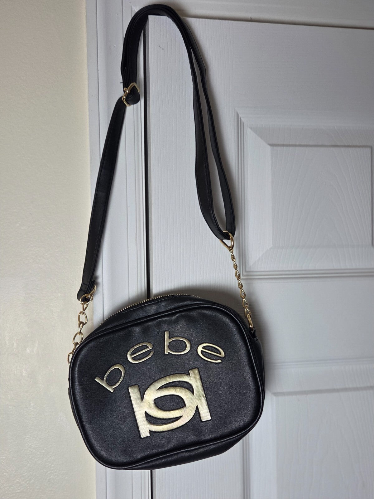 Bebe Black Shoulder Bag for Ladies Stylish Everyday Purse for Women