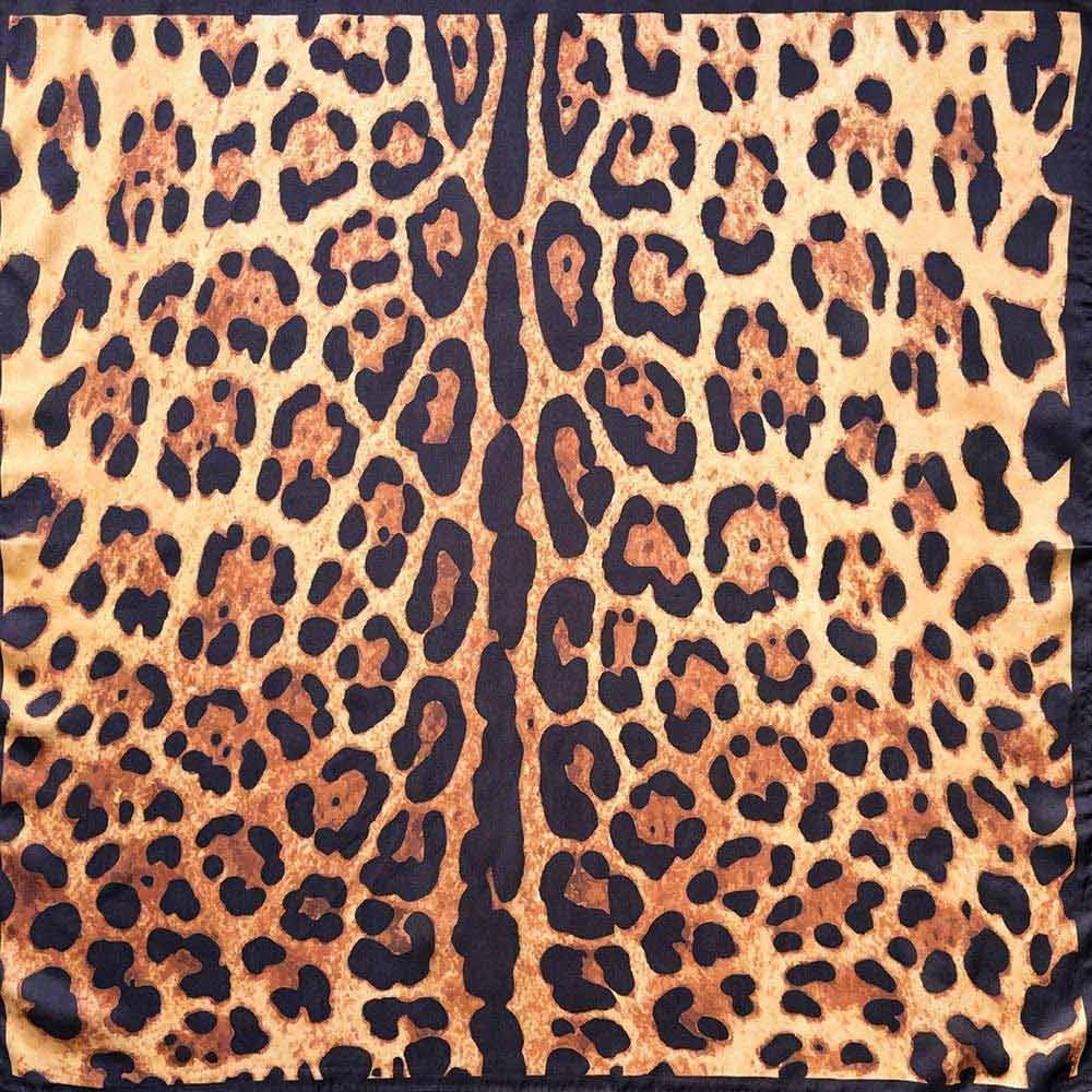 Leopard Print Square Bandana Scarf 27.6" Satin Head Neck Hair Wrap
