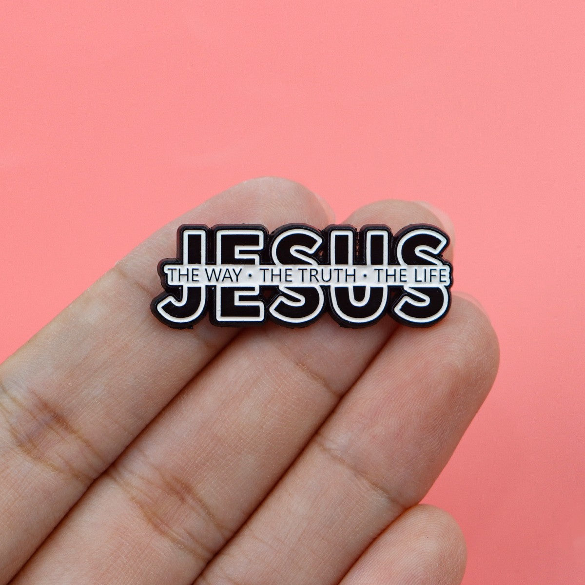 3pcs Christian Jesus The Way The Truth The Life Enamel Pin Set John 14:6