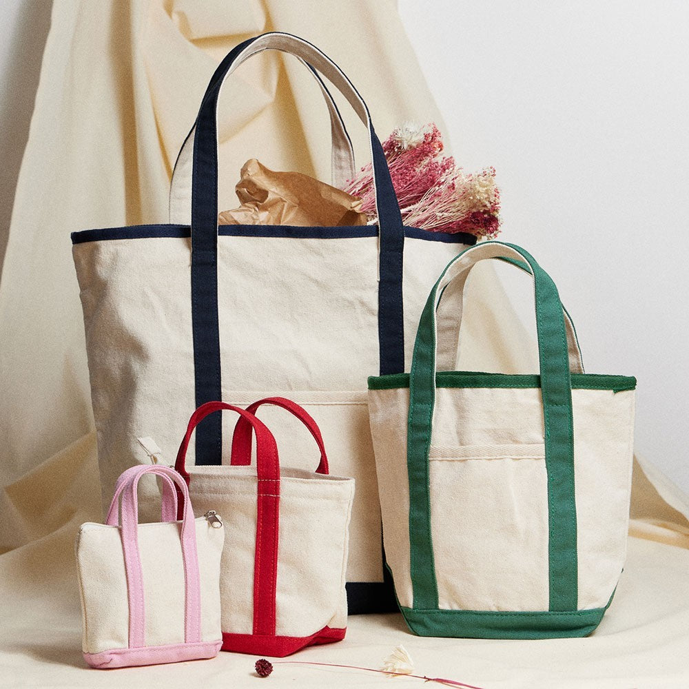 Women's Mini Multi-Purpose Compact Canvas Tote Bag Olive Green Zipper Closure