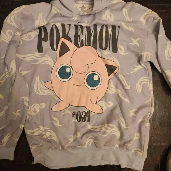 Kids Gray Pokémon Sweatshirt Pikachu & Friends Pullover Sweater Size XL