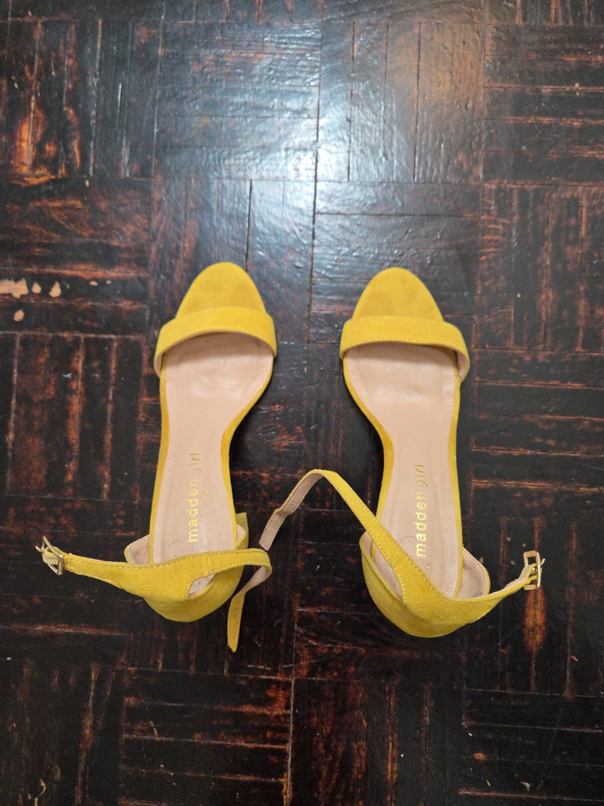 Madden Girl Block-Heel Dress Sandals for Women Yellow US Size 6.5