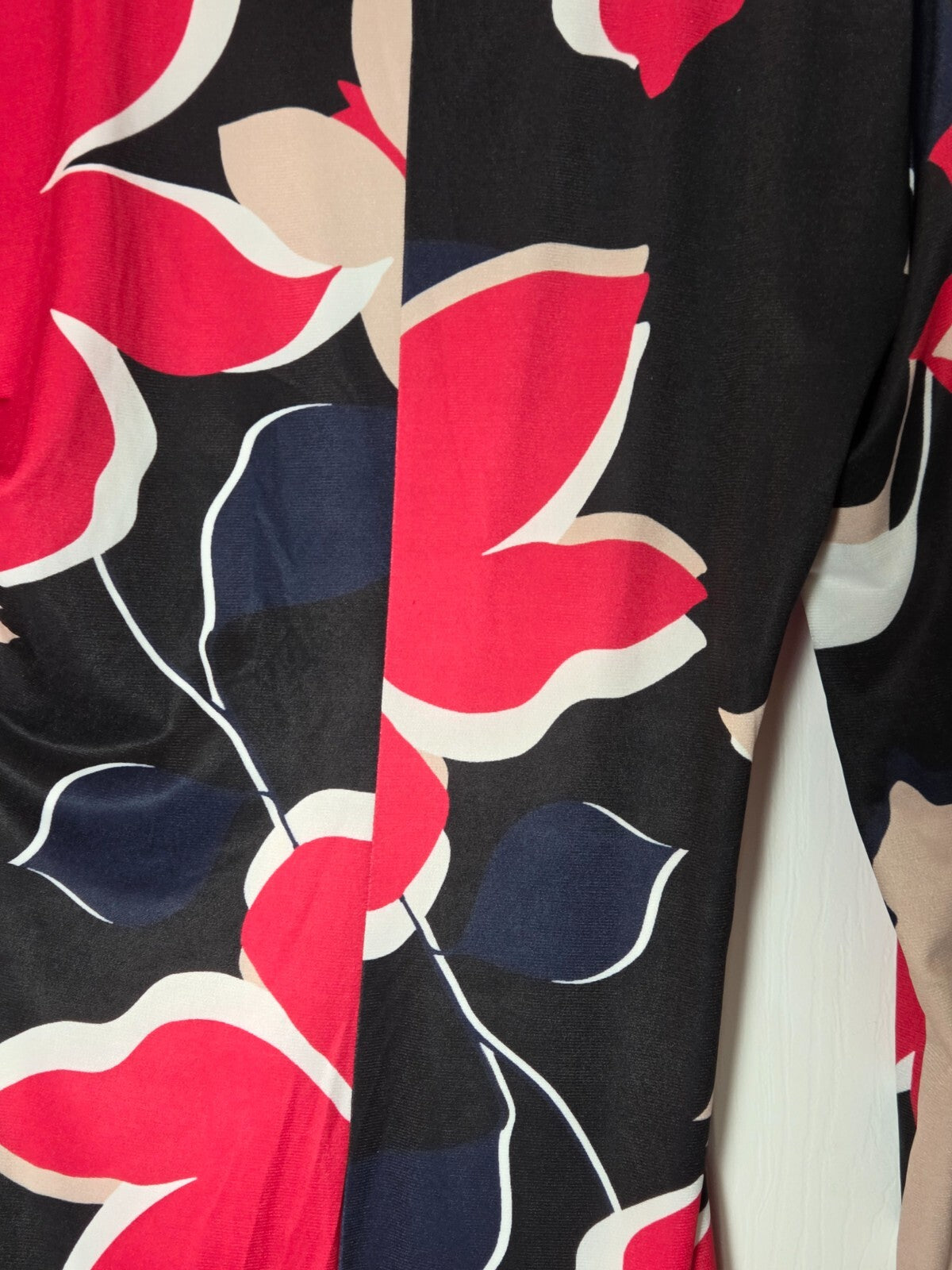 Venus Floral Print Fitted Sheath Dress Long Sleeve Crew Neck Dresses for Ladies