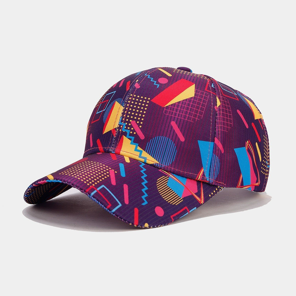 90s Retro Memphis Geometric Abstract Print Baseball Cap Snapback Hat