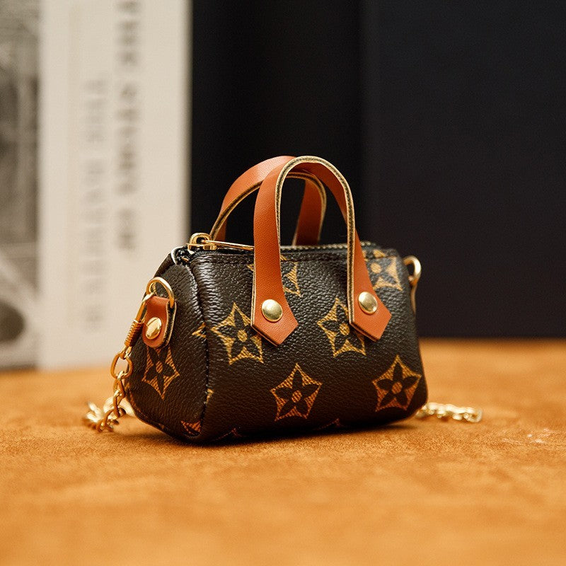 Mini Crossbody Handbag for Women| Ladies Small Barrel Purse with Gold Chain