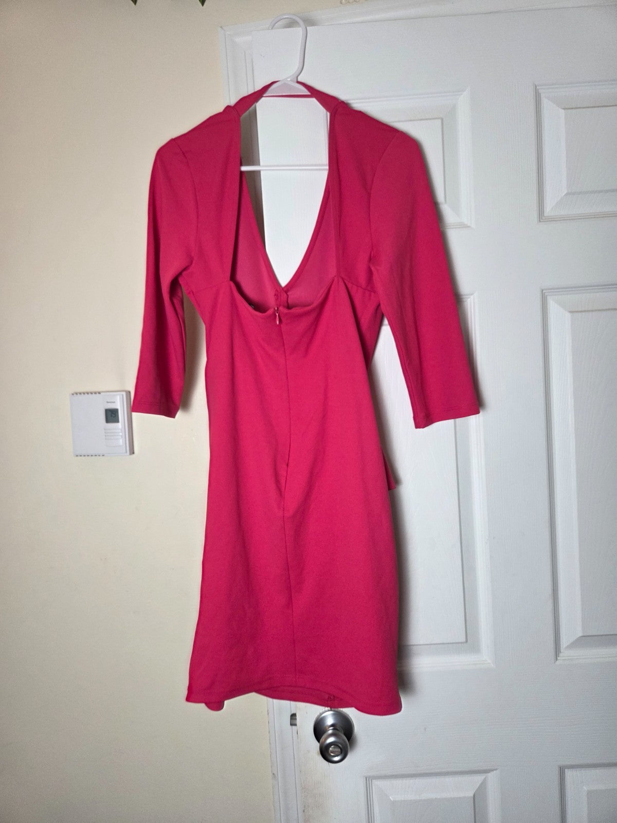 Venus Ruffled Hem Off Shoulder Dress for Women Pink Wedding Guest Dresses Medium