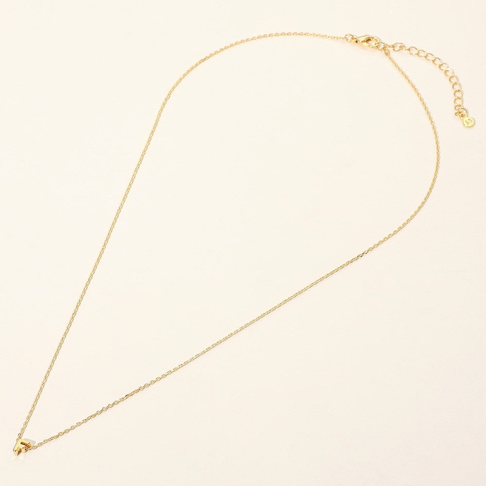 14K Gold Dipped Tiny Initial F Letter Pendant Necklace Secret Box New York