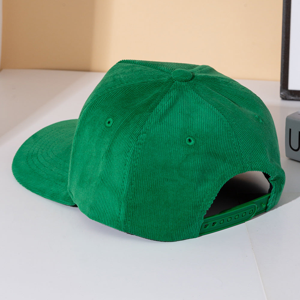 MAMA CLAUS Embroidered Corduroy Baseball Cap | Forest Green | Holiday Hat