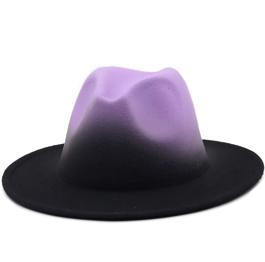 Gradient Wool Felt Jazz Fedora Hat
