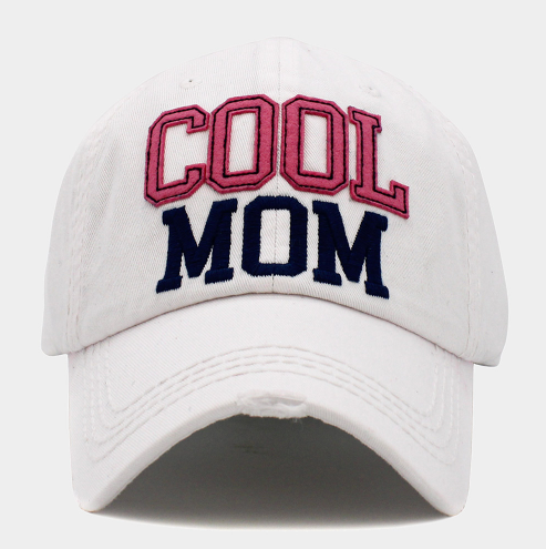 "Cool Mom" Embroidered Message Baseball Cap