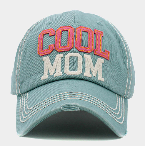 "Cool Mom" Embroidered Message Baseball Cap