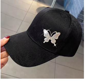 SparkleWings Rhinestone Butterfly Baseball Cap