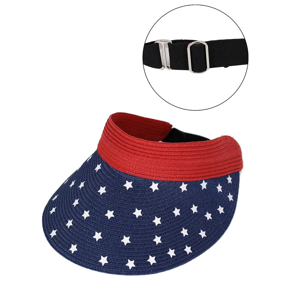 Adjustable American Stars Roll - Up Visor - Hautefull