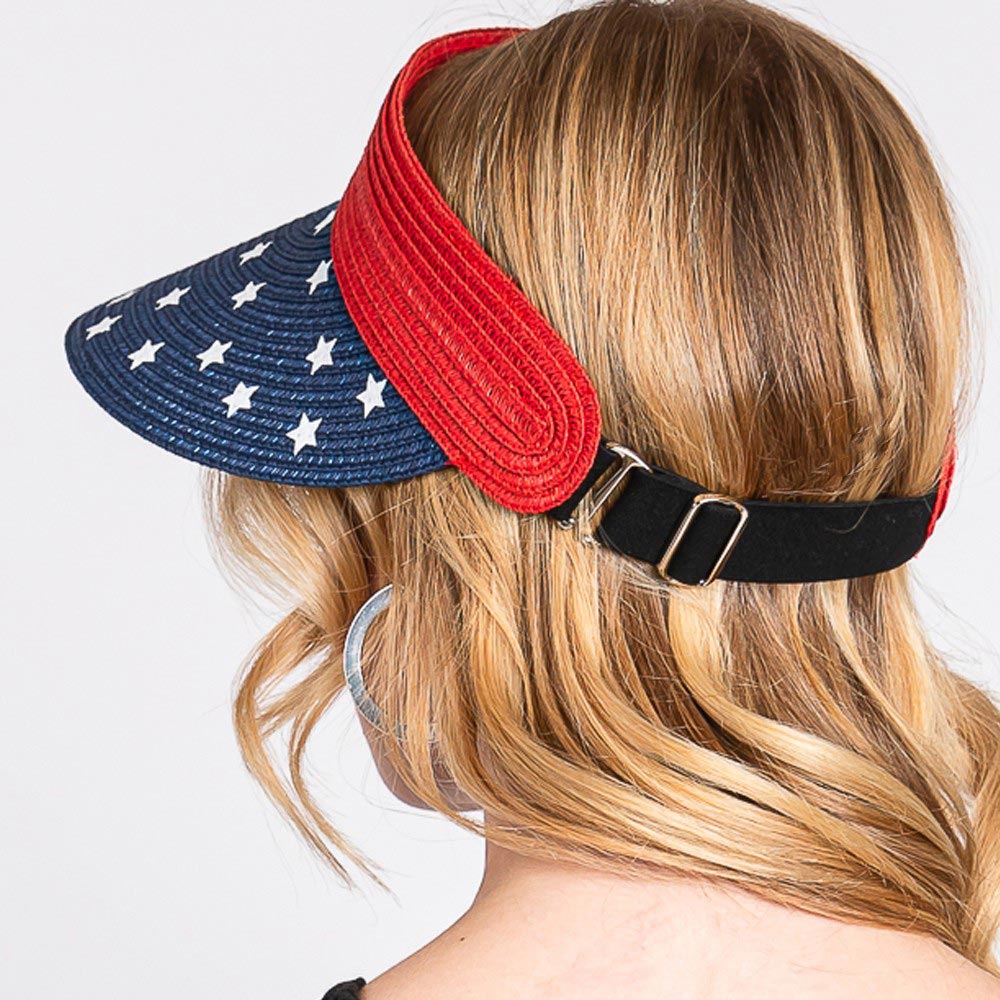Adjustable American Stars Roll - Up Visor - Hautefull