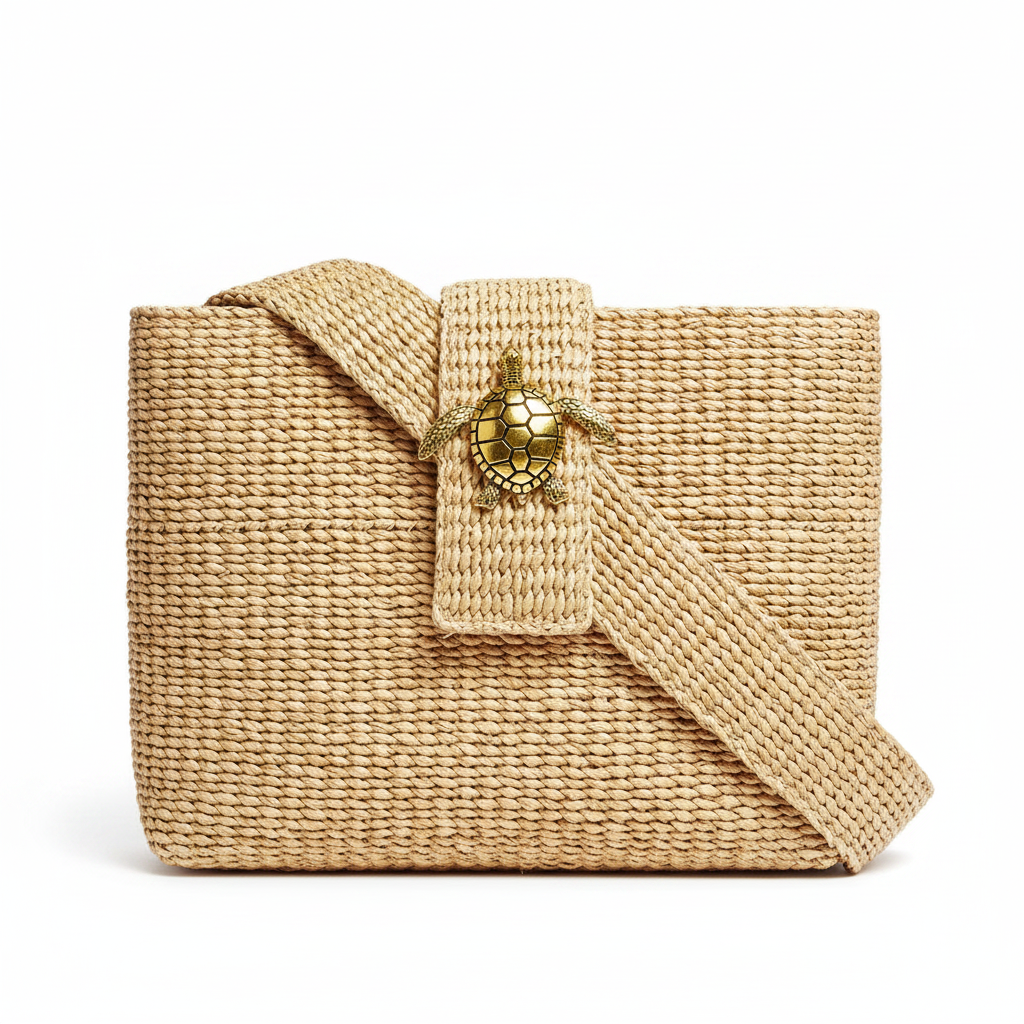 Brooches on Beach Bag