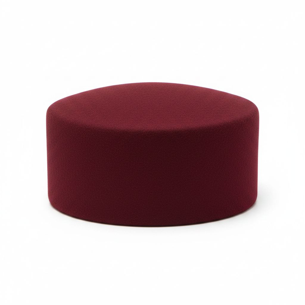 Burgundy Pillbox Hat - Product Side