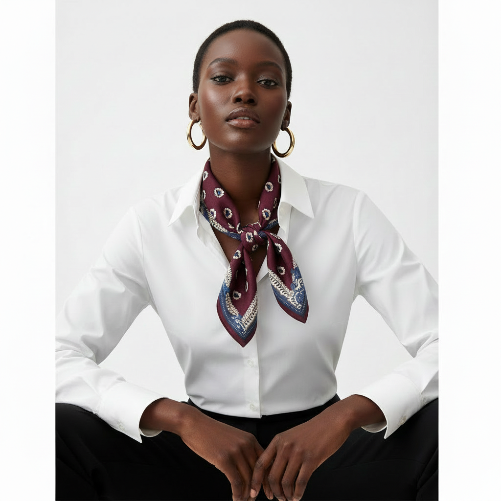 Burgundy Scarf Lifestyle Front