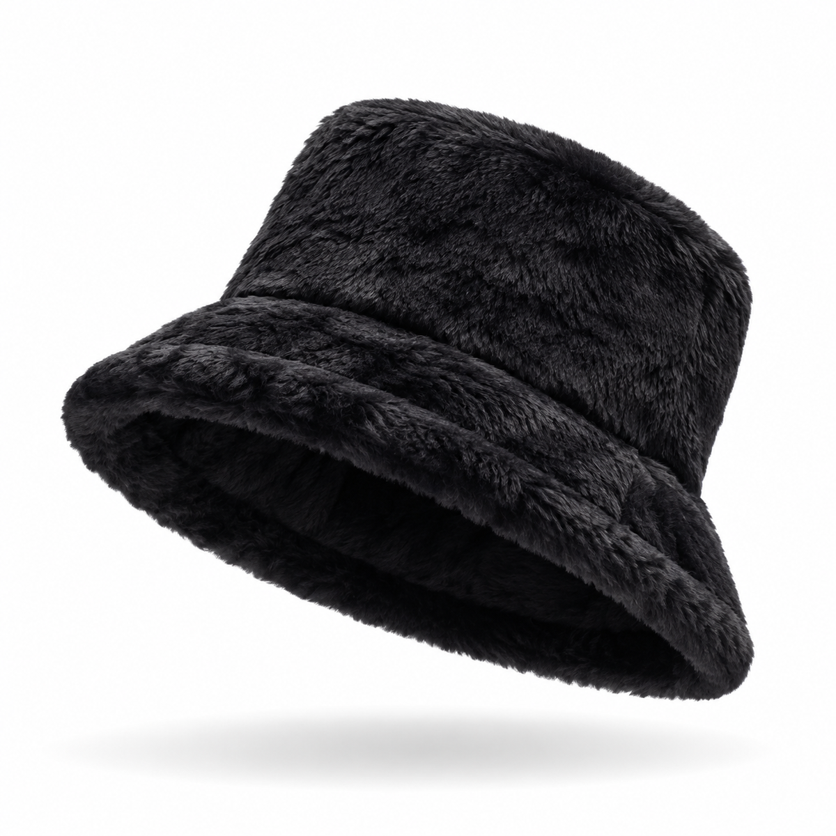 Camel Faux-Fur Bucket Hat for Women