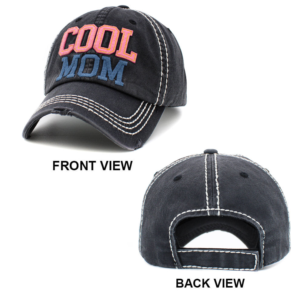 "Cool Mom" Embroidered Message Baseball Cap
