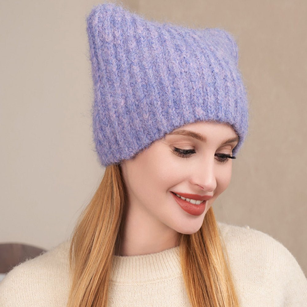 Cozy Cat Knit Beanie Hat - Hautefull