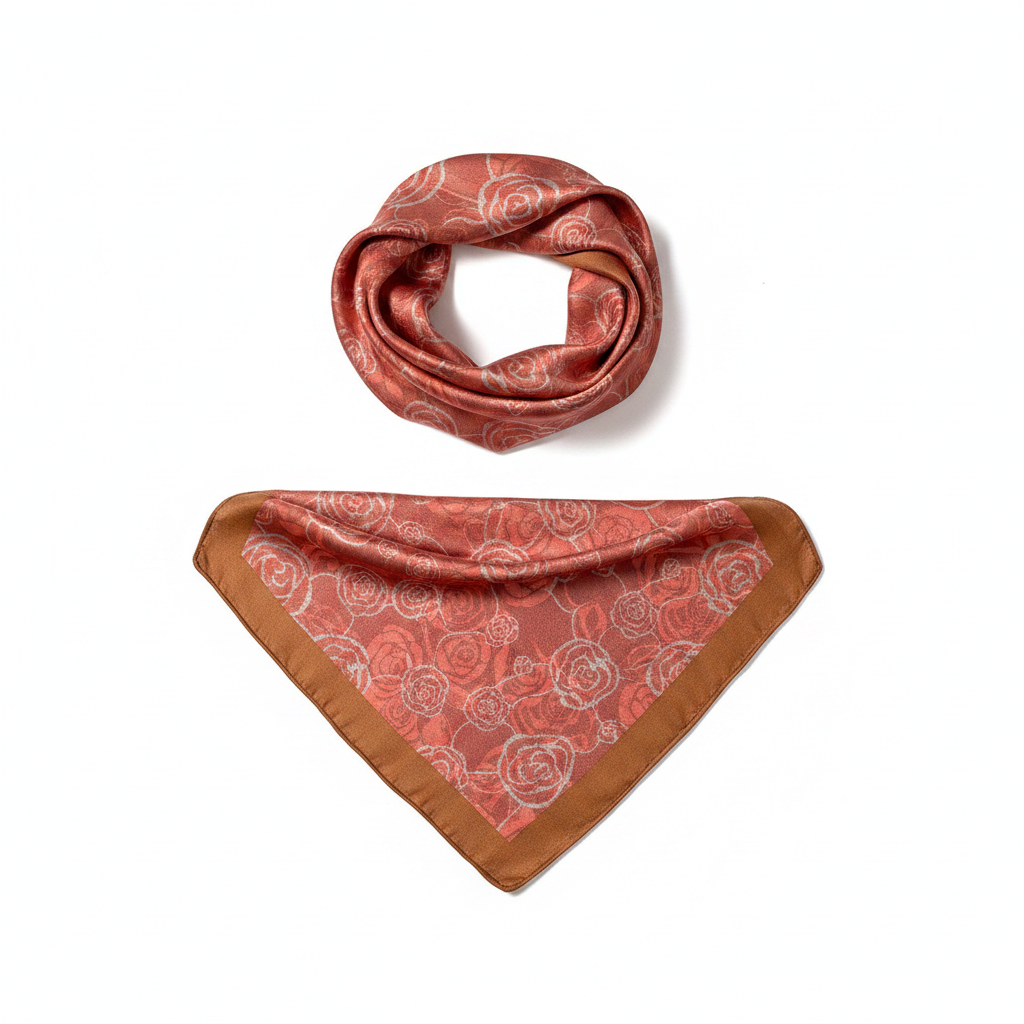 Full flat lay terracotta side