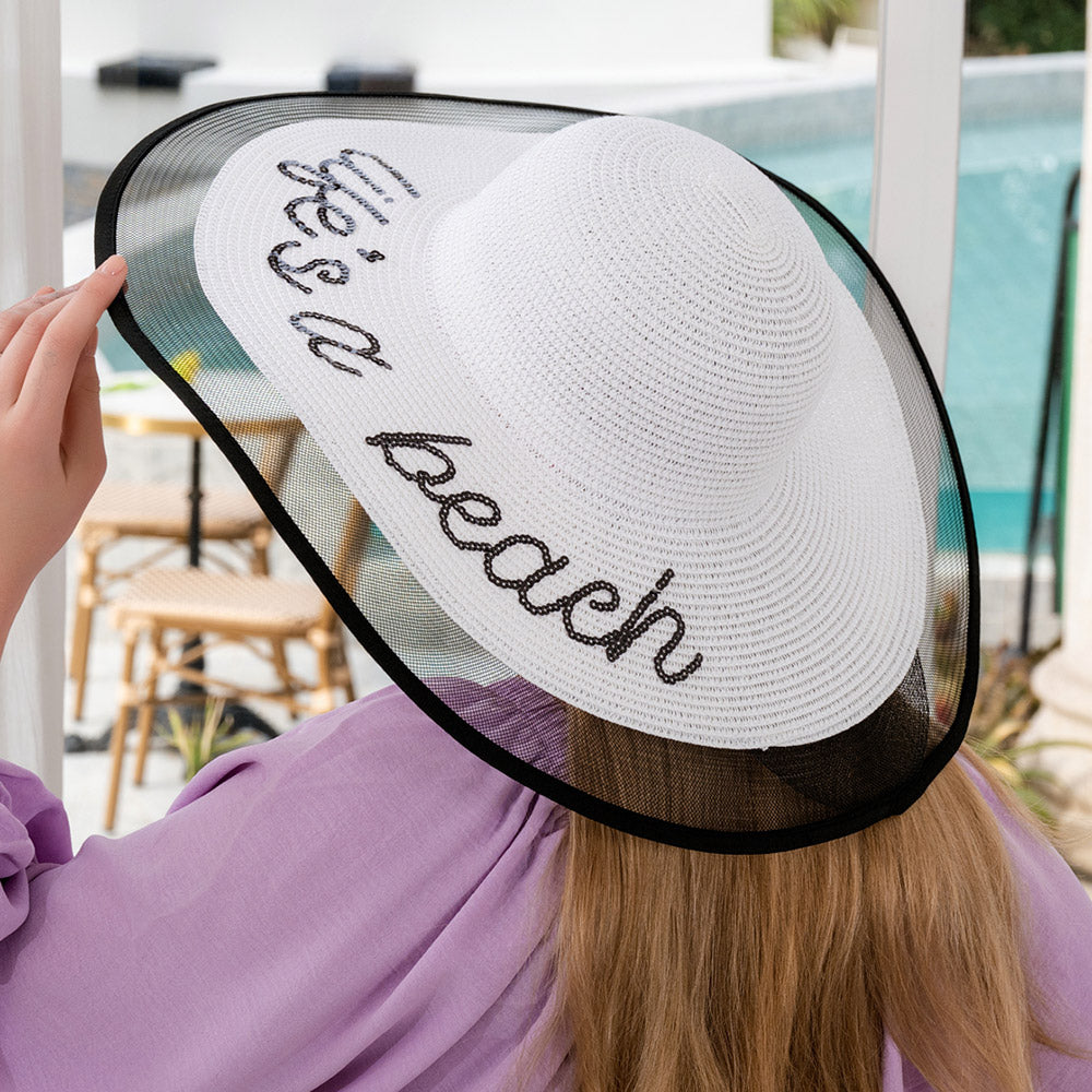 "Life is a Beach" Inspirational Straw Hat