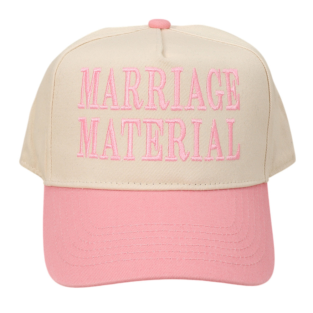 "MARRIAGE MATERIAL" Inspirational Baseball Cap