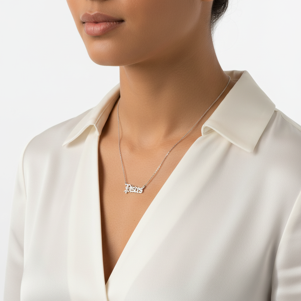 Pisces Necklace Lifestyle - Side