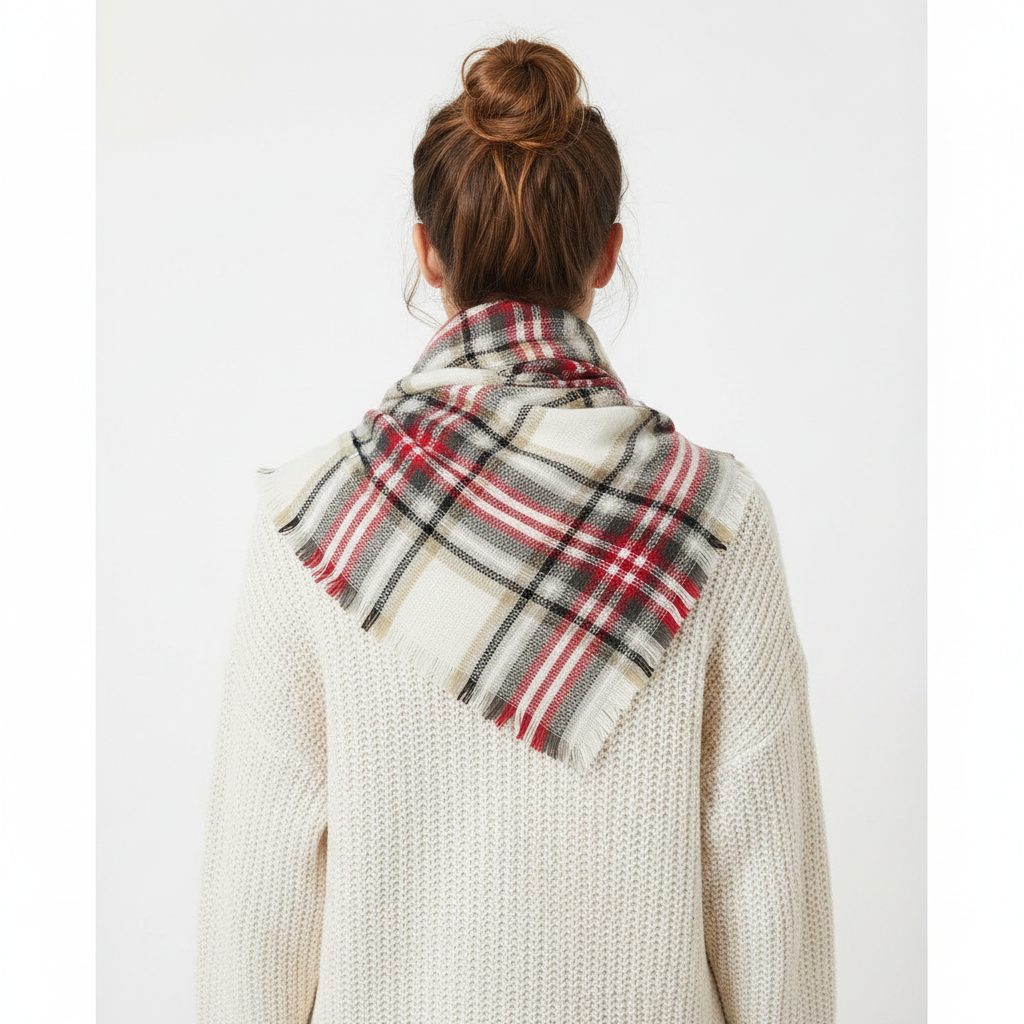 Plaid Scarf Lifestyle Back