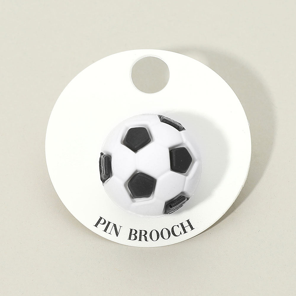 2 PCs Soccer Ball Lapel Pin Brooch Sport Enamel Football Badge Gold Tone Jacket Pin Game Day Team Spirit Gift for Fans Athletes Coaches