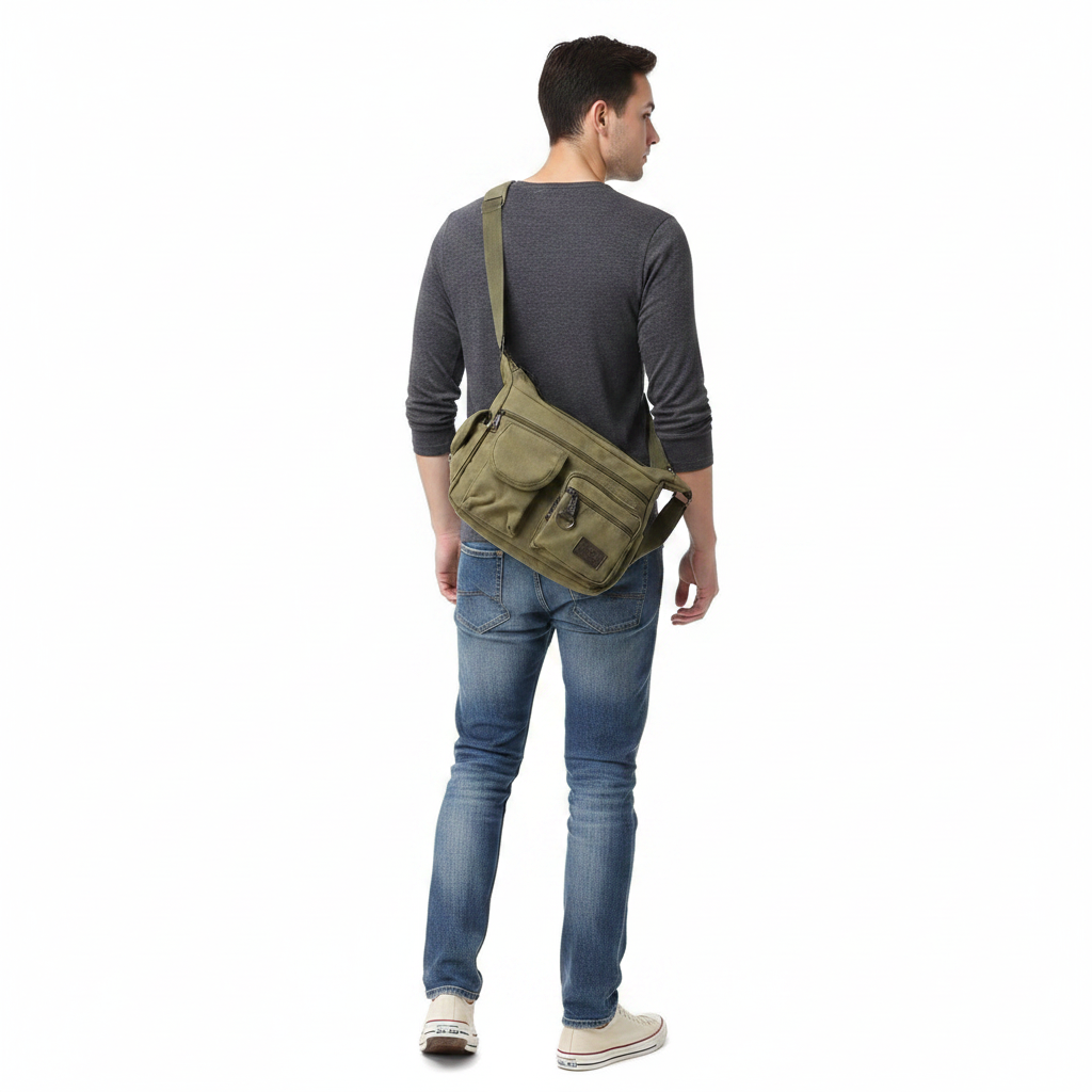 Vintage Canvas Crossbody – Back