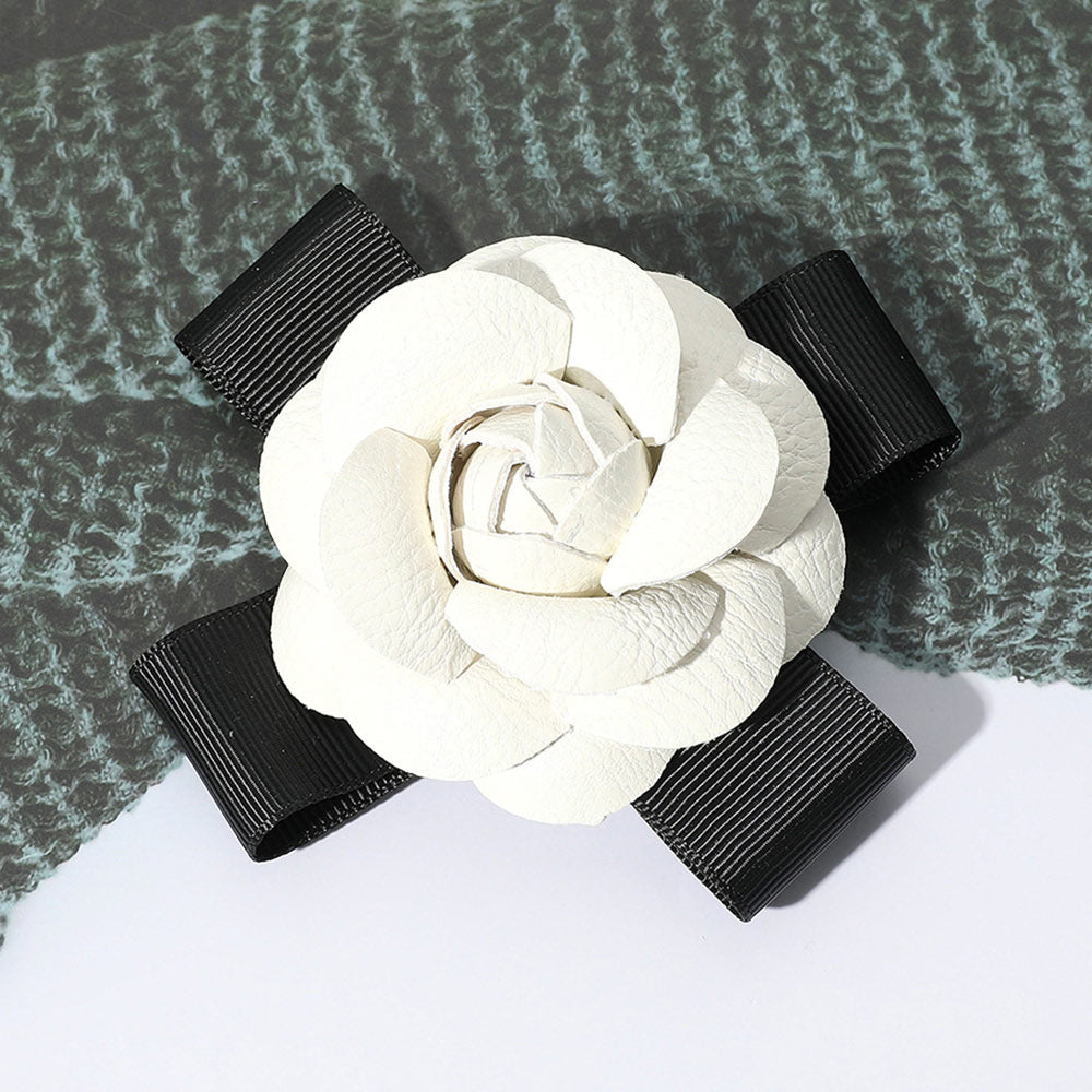 3-Piece Camellia Flower Brooch and Hair Clip Set