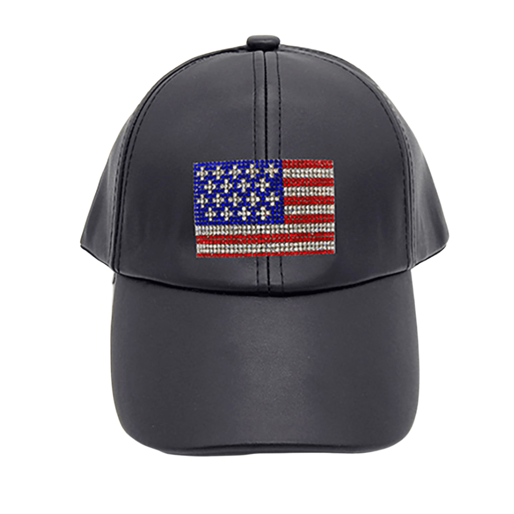 Bling American Flag Baseball Cap - Hautefull