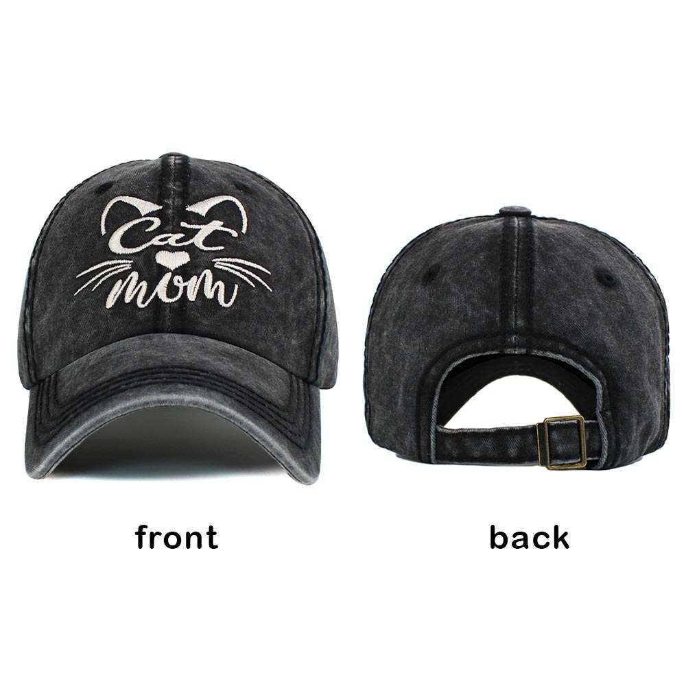 Cat Mom Fitted Baseball Cap - Hautefull