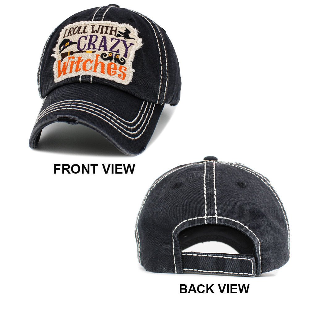 Vintage "Crazy Witches" Humor Baseball Cap - Hautefull