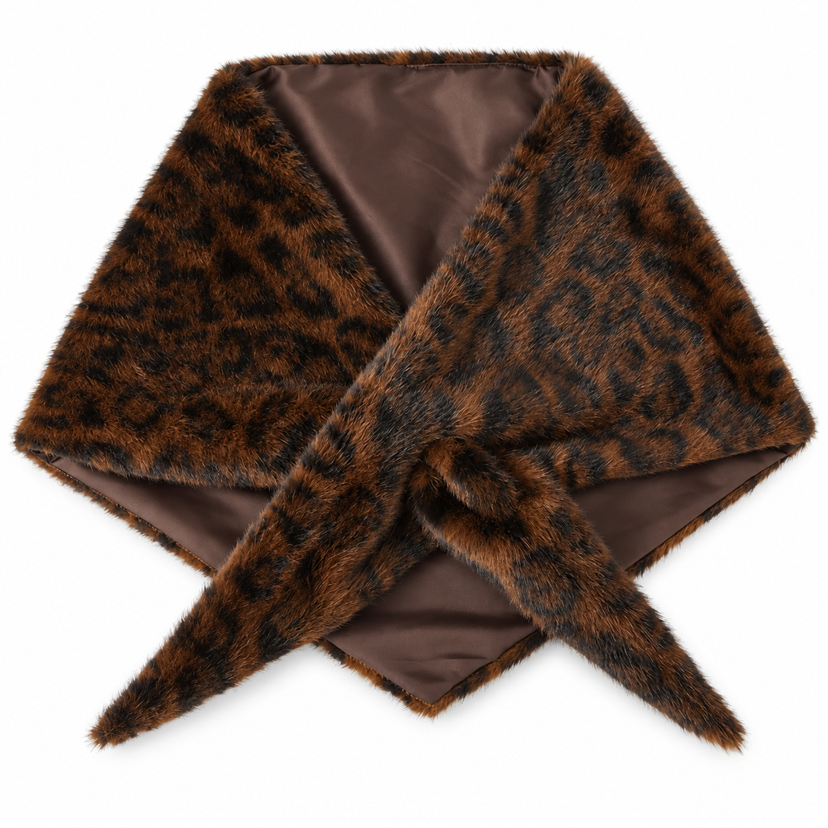 Leopard Print Faux Fur Shoulder Wrap