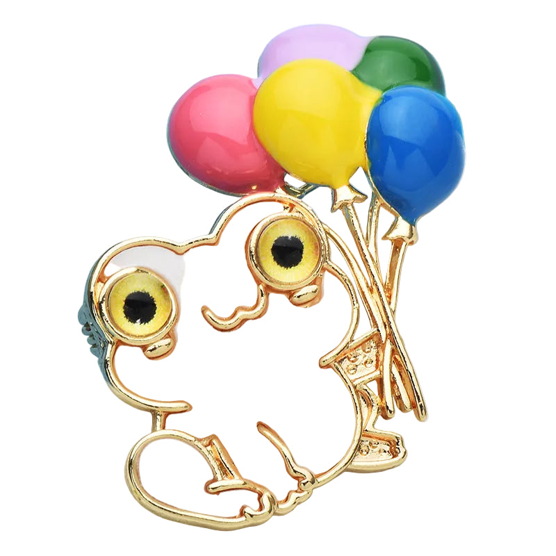 3-Piece Party Brooch Set – Frog Balloon, Cherry Cupcake & Ice Cream Cone
