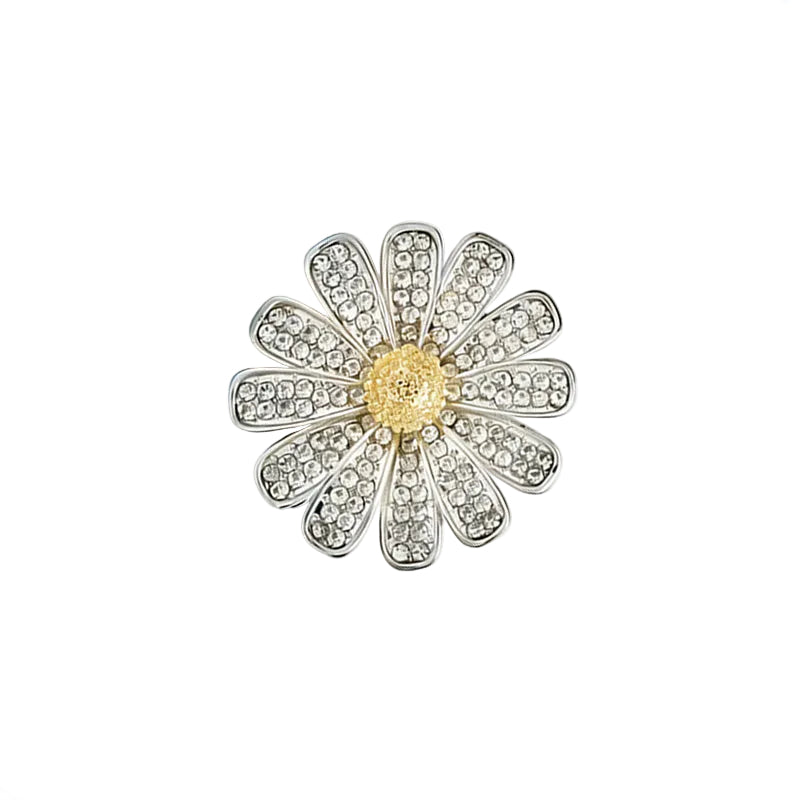 Rhinestone Brooch Set of 3 – Crystal Carrot, Daisy Flower & Unicorn Rabbit Pin Set