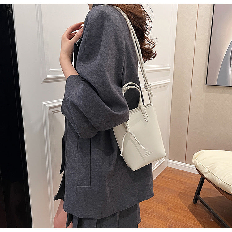 Chic Knot Detail Mini Tote Crossbody Bag