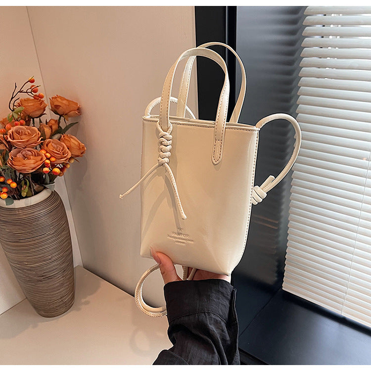 Chic Knot Detail Mini Tote Crossbody Bag