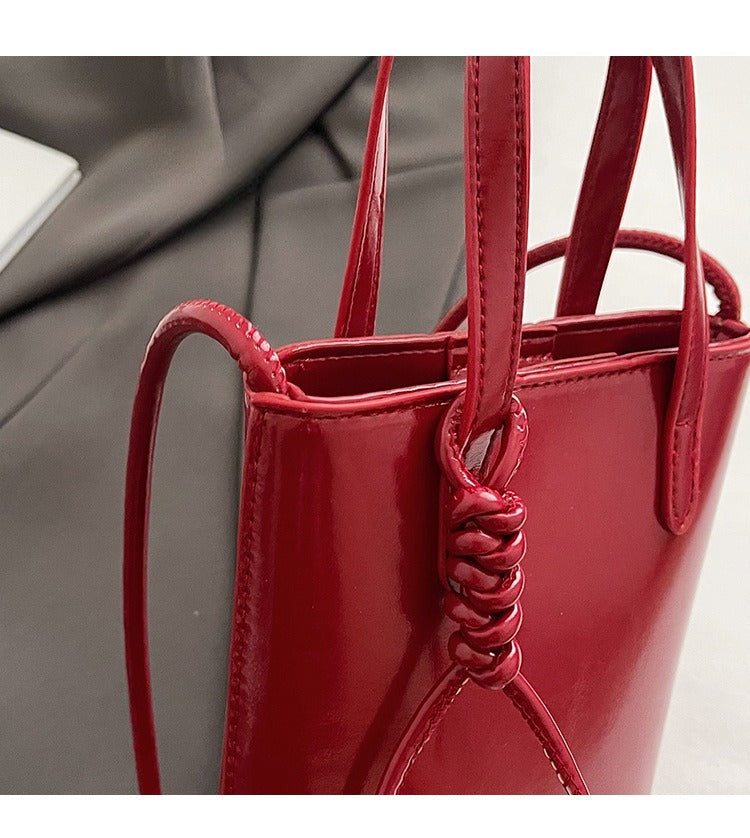Chic Knot Detail Mini Tote Crossbody Bag