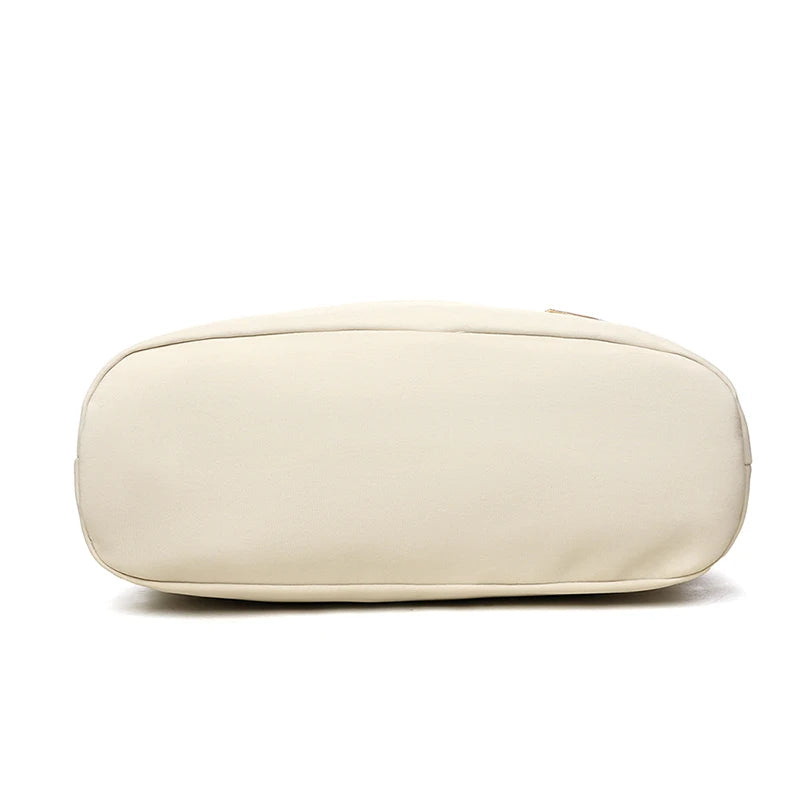 Cream Canvas Crossbody Bag Multi-Pocket Travel Set Shoulder Purse