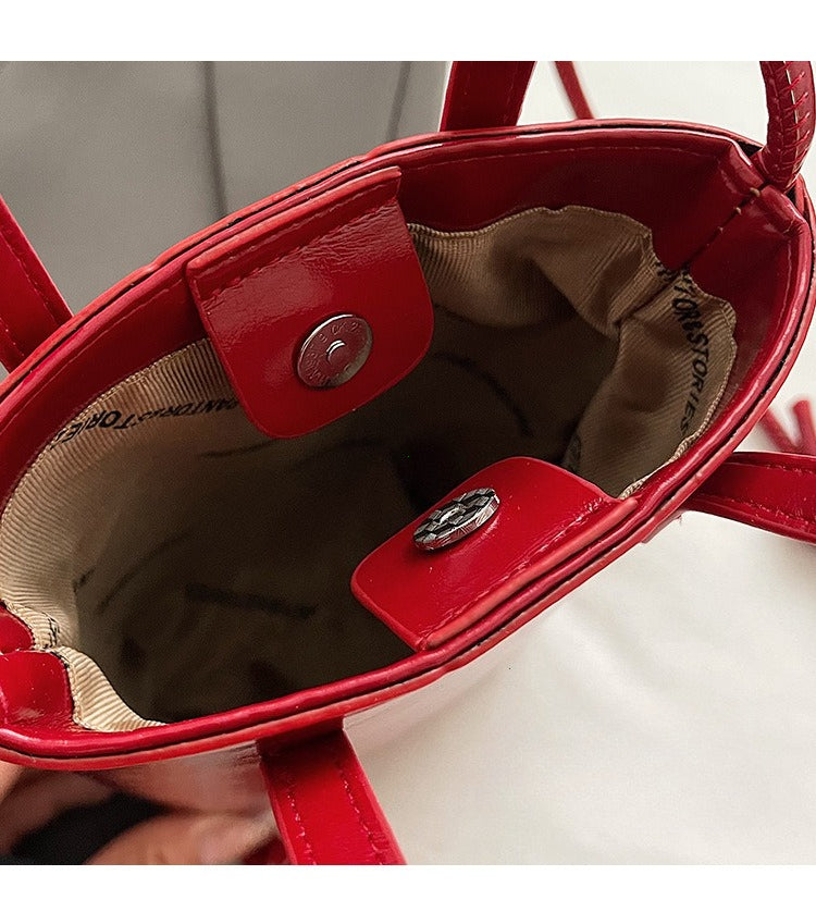 Chic Knot Detail Mini Tote Crossbody Bag